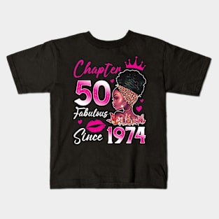 Chapter 50 EST 1974 tee 50 Years Old 50th Birthday Queen Gift For Women Kids T-Shirt